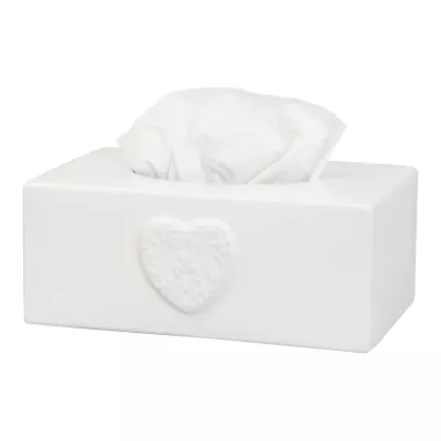 Clayre & Eef Tissuebox Keramik weiß ca. 24 x 14 x 10 cm