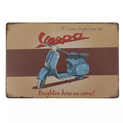 Clayre & Eef Schild Wandschild Blechschild Vespa Roller ca. 20 x 30 cm