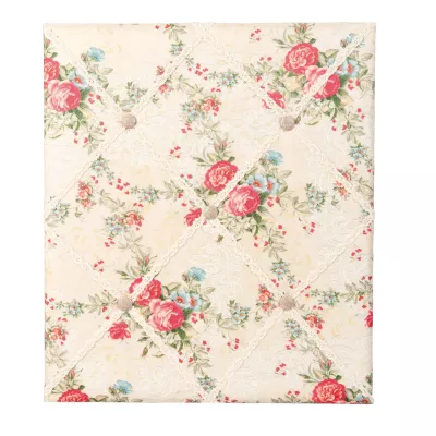 Clayre & Eef Pinnwand Stoff Blumen ca. 46 x 4 x 53 cm