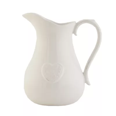 Clayre & Eef Milchkanne weiß ca. 18 x 14 x 20 cm