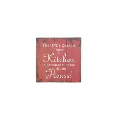 Clayre & Eef Textschild Schild The only Reason... rot ca. 60 x 60 x 3 cm