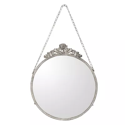 Clayre & Eef Wandspiegel an Kette silberfarbig ca. 30 x 54 cm