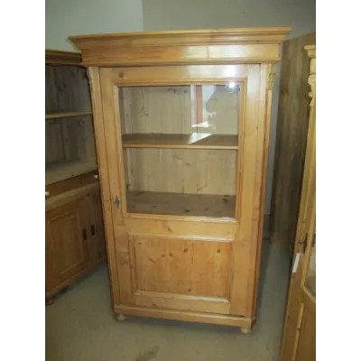 Schöne antike Weichholzvitrine