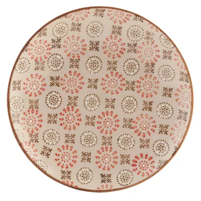 Kleiner Teller mit Sternmuster rot grün Ø20cm