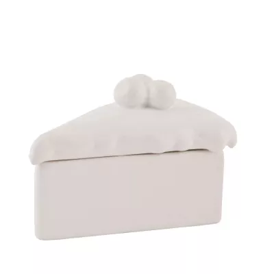 Clayre & Eef Vorratsdose Kuchen Weiß ca. 8,5 x 6 x 5,5 cm