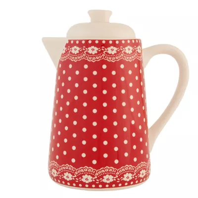 Clayre & Eef Originelle Teekanne, Rot