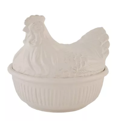 Clayre & Eef Topf Dose Büchse mit Deckel Huhn ca. 27 x 26 x 23 cm