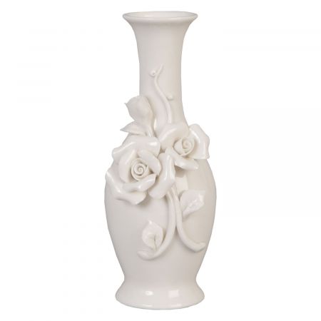 Clayre & Eef Vase Blumenvase weiß ca. 18 cm