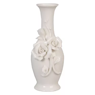 Vase Blumenvase weiß ca. 18 cm