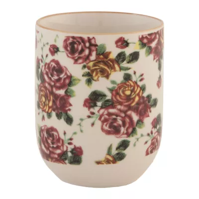 Clayre & Eef Becher Tasse ohne Henkel Blumen rosa ca. Ø 6 x 8 cm