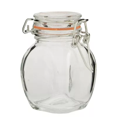 Clayre & Eef Vorratsglas mit Schnappverschluss transparent ca. Ø 6 x 8 cm
