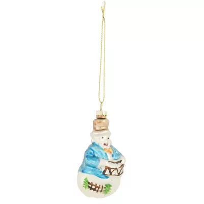 Weihnachtskugel Schneemann bunt ca. 8 cm