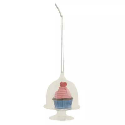 Clayre & Eef Deko Dekoration Anhänger Weihnachtskugel Kuchen Tortenplatte bunt ca. H6 cm