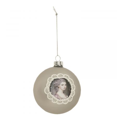 Clayre & Eef Weihnachtskugel Frau ca. Ø 8 cm