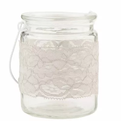 Clayre & Eef Herrliches Teelicht Glas 10*10cm