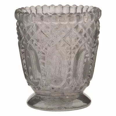 Clayre & Eef Windlicht Glas dunkel 7*8cm