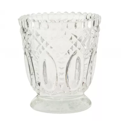 Clayre & Eef Windlicht Glas 7*8cm