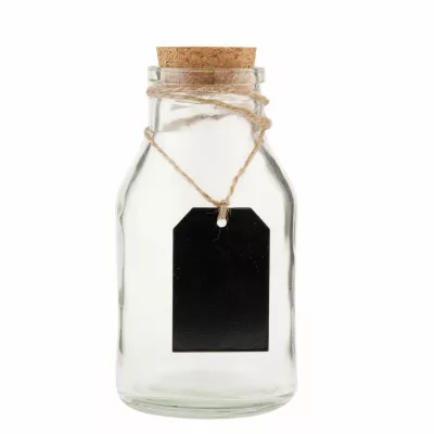 Clayre & Eef Flasche mit Etikett Ø8*15cm
