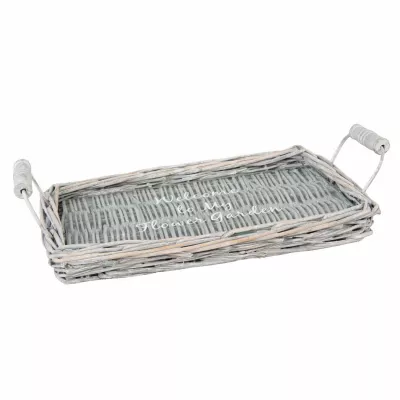 Clayre & Eef Natur Tablett 30*15*8.5cm