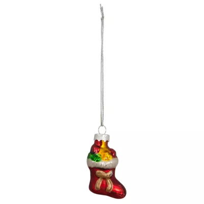 Clayre & Eef Weihnachtskugel Weihnachtssocke Weihnachtsstrumpf ca. 3 x 5 cm