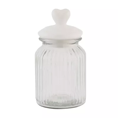 Clayre & Eef Vorratsglas Herz transparent ca. Ø 11 x 20 cm