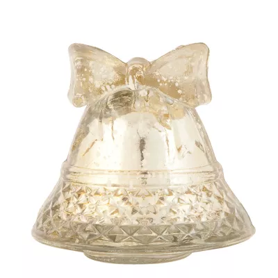 Clayre & Eef Windlicht Glocke Transparent ca. Ø 11 x 6 x 10 cm