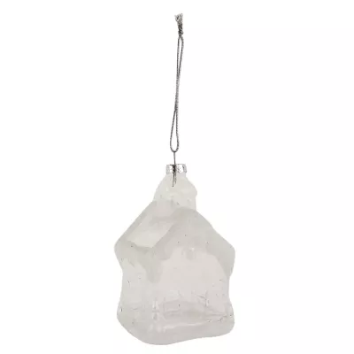 Anhänger Weihnachtskugel Häuschen Haus ca. 10 cm