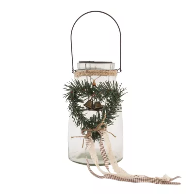 Clayre & Eef Glas mit Einsatz für Teelichter Weihnachten