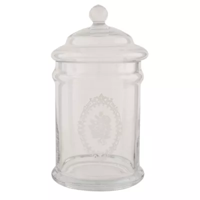 Clayre & Eef Topf Vorratsglas mit Deckel transparent ca. Ø 14 x 26 cm