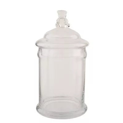 Clayre & Eef Vorratsglas mit Deckel transparent ca. Ø 14 x 27 cm