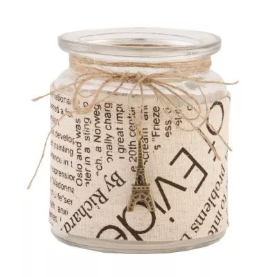 Clayre & Eef Nostalgie Deko Glas Windlichtn ca. 8 x 9 cm