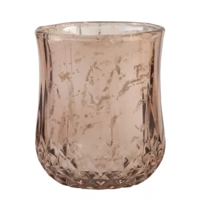Clayre & Eef Teelichthalter Windlicht transparent ca. Ø 7 x 8 cm