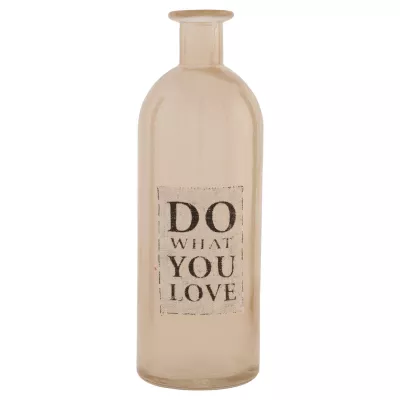 Clayre & Eef Glasflasche Do what you love transparent ca. Ø 7 x 20 cm