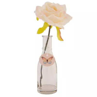 Clayre & Eef Flasche Glasflasche OHNE DEKOBLUME ca. Ø 6 x 18 cm