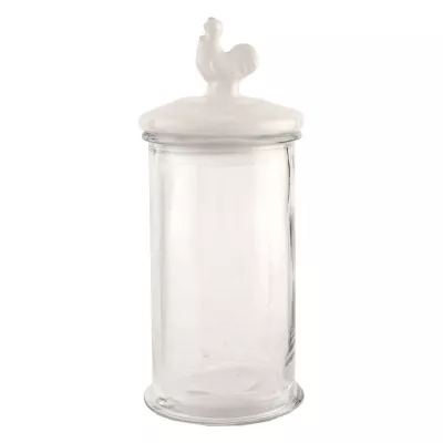 Clayre & Eef Vorratsglas transparent mit Deckel Hahn ca. Ø 13 x 29 cm