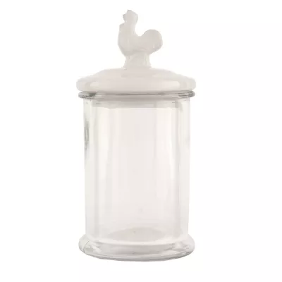 Clayre & Eef Vorratsglas transparent mit Deckel Hahn ca. Ø 13 x 24 cm
