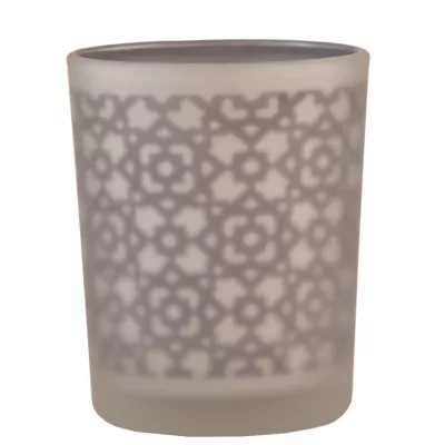 Clayre & Eef Teelichthalter Windlicht grau ca. Ø 5 x 7 cm