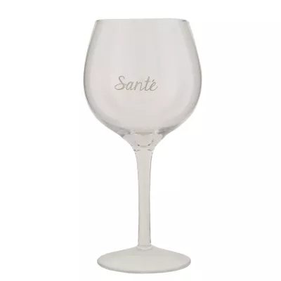 Clayre & Eef Rotweinglas Santè transparent ca. Ø 8 x 27 cm