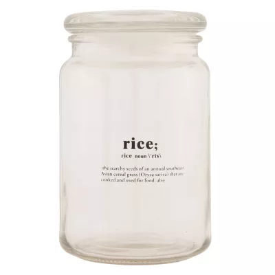 Clayre & Eef Vorratsglas Rice transparent ca. Ø 10 x 16 cm