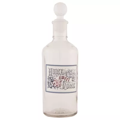 Clayre & Eef Flasche Glasflasche Home sweet home ca. Ø 7 x 19 cm