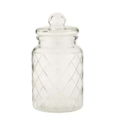 Clayre & Eef Topf Vorratsglas transparent mit Deckel ca. 10 x 10 x 19 cm