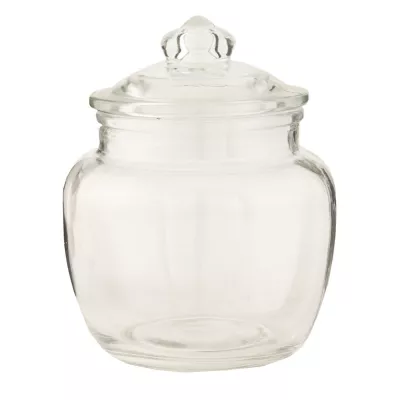 Clayre & Eef Topf Vorratsglas transparent mit Deckel ca. 11 x 11 x 15 cm