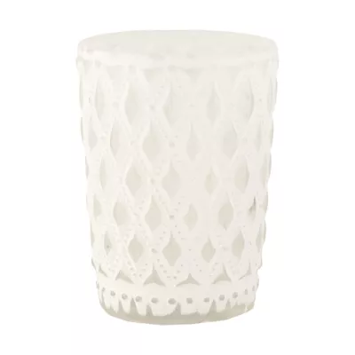 Clayre & Eef Teelicht Teelichthalter Windlicht weiß ca. Ã˜ 6 x 9 cm
