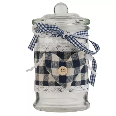 Clayre & Eef Vorratsglass blau Ã˜ 8*14 cm