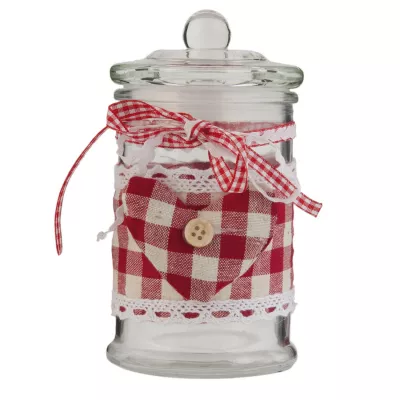 Clayre & Eef Vorratsglass rot Ã˜ 8*14 cm