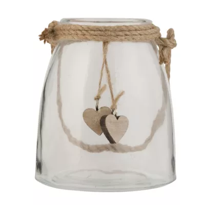 Clayre & Eef Windlicht natürlich transparent ca. Ã˜ 13 x 15 cm
