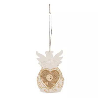 Clayre & Eef Weihnachtskugel Angel Ø 5x8 cm