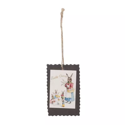 Clayre & Eef Dekoration Deko Etikett Schild Holz ca. 5 x 8 cm