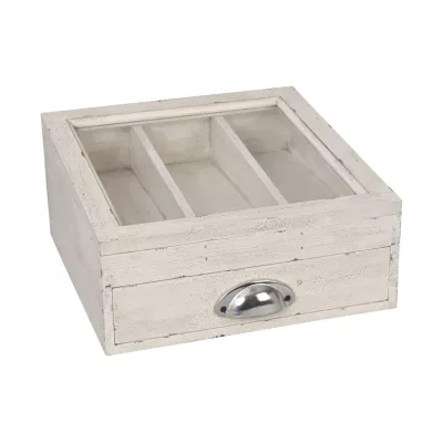 Clayre & Eef Besteckkasten Holz OHNE INHALT ca. 30 x 30 x 15 cm