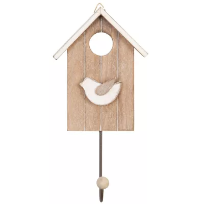 Clayre & Eef Haken Haus Vogel natürlich ca. 18 x 10 cm